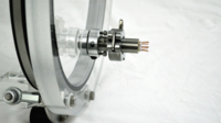 LVC1218-1112-VC Vertical clear vacuum chamber shown with optional power port and spare port image 1