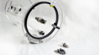 LVC1218-1112-VC Vertical clear vacuum chamber shown with optional power port and spare port image 3