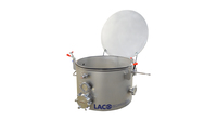 Vertical Vacuum Chamber for Spacecraft Products, open chamber lid