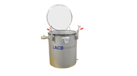 18" X 20" Vertical Vacuum Chamber with Custom Port Adders, open lid