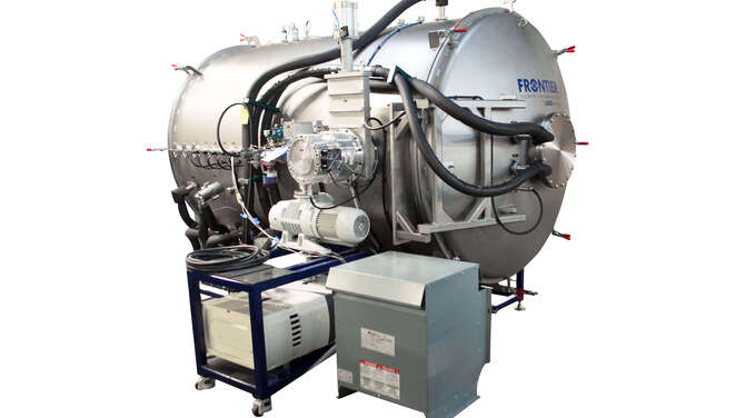 Cylindrical vacuum chamber