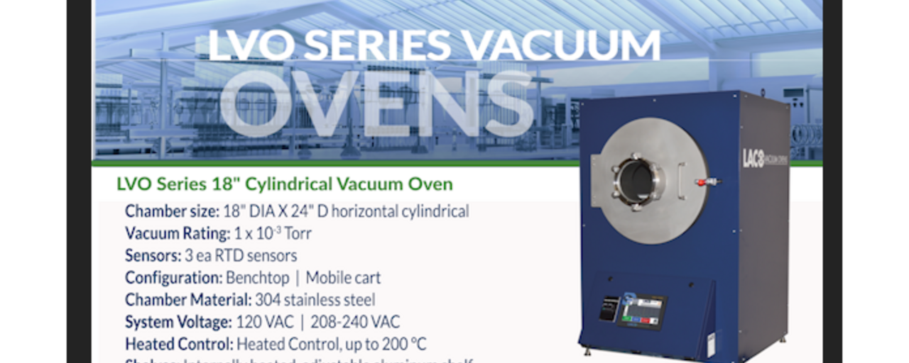 LVO Series Vacuum Ovens description and header